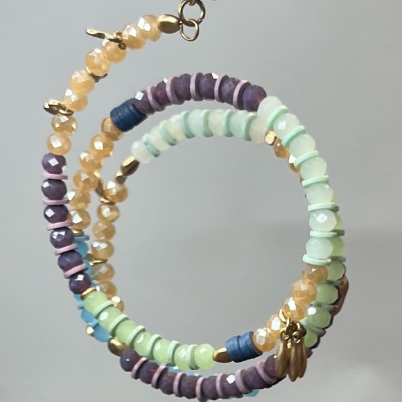 Beaded Wrap Bracelet w/ Charms - Picture 7 of 11